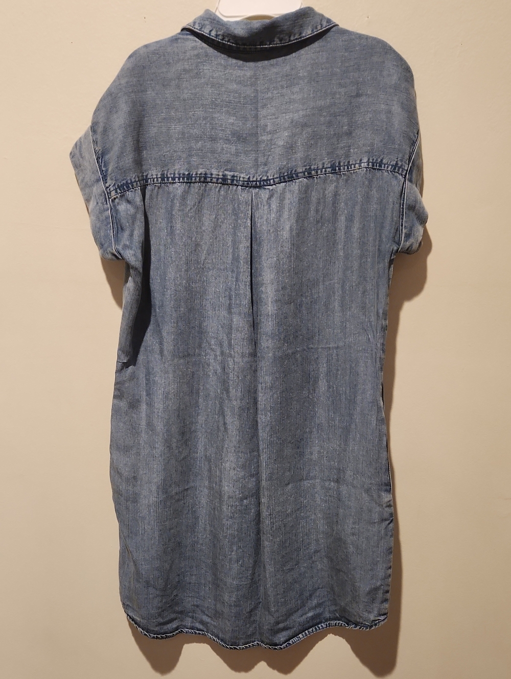 ❤️ VELVET HEART BUTTON DOWN CHAMBRAY SHIRT DRESS WITH POCKETS, SMALL - Picture 7 of 8